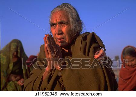 Stock Photography - female, sun, peasant, hindu, aged, woman. Fotosearch