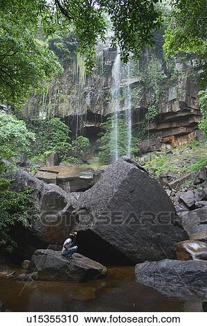 Stock Image - forestry, people, community, cambodia, person, water. Fotosearch