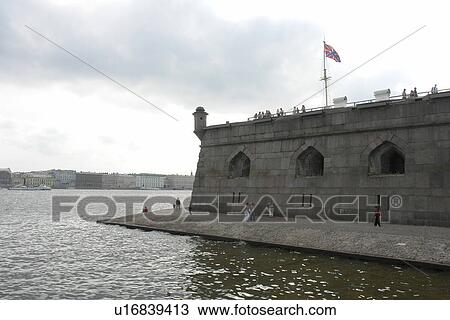 Stock Image - fortress, person, paul, peter, russia, people. Fotosearch