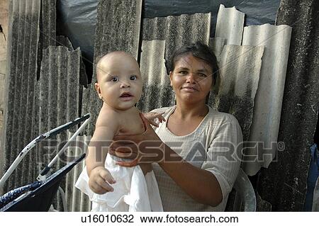 Stock Image - front, child, mother, brazil, person, people. Fotosearch