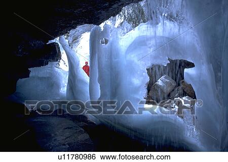 Stock Photograph - frozen, mountain, formation, ice, winter. Fotosearch