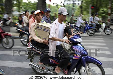 Stock Photograph - hanoi, person, scene, street, vietnam, people. Fotosearch