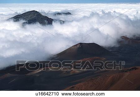 Stock Image - hawaii, low, maui, volcano, Haleakala. Fotosearch