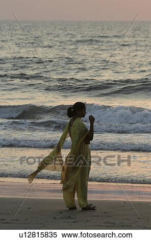 Stock Photography - india, beach, women, person, people, woman. Fotosearch