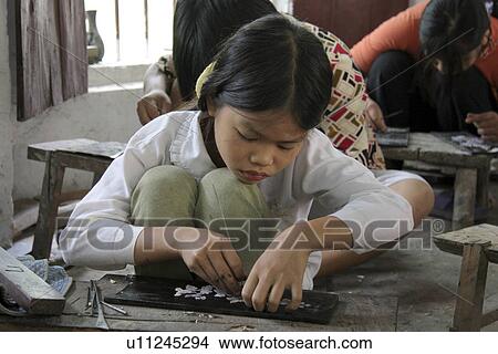 Picture - kid, girl, art, person, child, people. Fotosearch