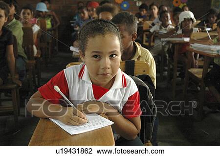 Stock Image - kid, girl, school, person, child, people. Fotosearch