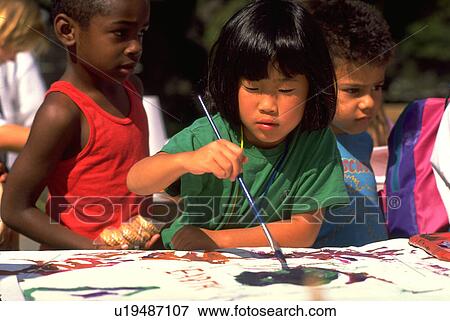 Stock Photo - kids, girl, children, art, sport, people. Fotosearch