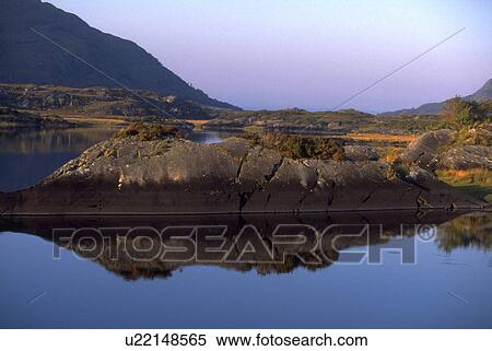 lake, peat, quiet, reflected, hills, irish View Large Photo Image Stock Photography - lake, peat, quiet, reflected, hills, irish. Fotosearch