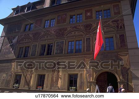 Picture - loeill, hall, town, swiss, trompe. Fotosearch
