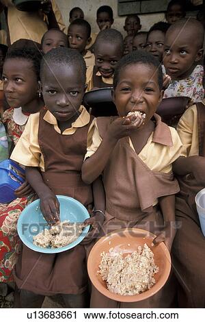 luncg, person, eating, ghana, children, people View Large Photo Image Stock Image - luncg, person, eating, ghana, children, people. Fotosearch