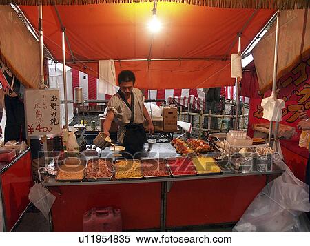 market, people, stall, japan, person, food View Large Photo Image Stock Photography - market, people, stall, japan, person, food. Fotosearch