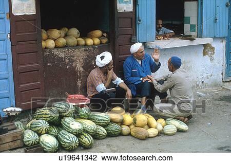 Stock Image - melon, person, economy, men, 3519, people. Fotosearch