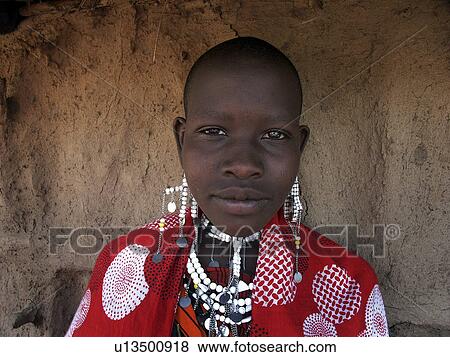 moita, girl, masai, tanzania, person, people View Large Photo Image Stock Photo - moita, girl, masai, tanzania, person, people. Fotosearch