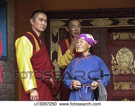 monks, people, buddhist, mongolia, person, woman View Large Photo Image Stock Image - monks, people, buddhist, mongolia, person, woman. Fotosearch
