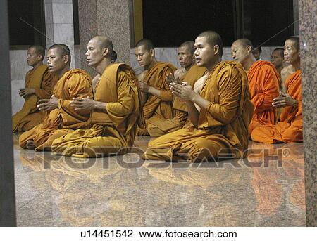 Stock Image - monks, people, thailand, 9665, person, love. Fotosearch