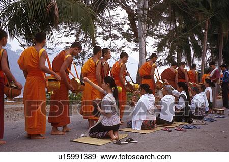 Stock Photo - monks, person, buddhist, laos, 4191, people. Fotosearch