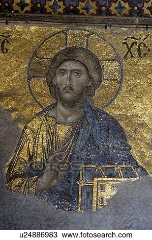 Stock Image - mosaic, person, century, 12th, turkey, people. Fotosearch