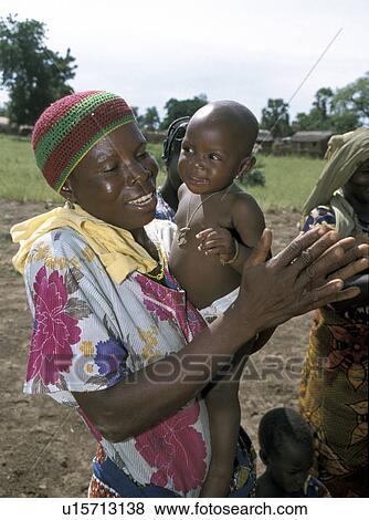 Stock Photo - mother, child, benin, 7547, person, people. Fotosearch