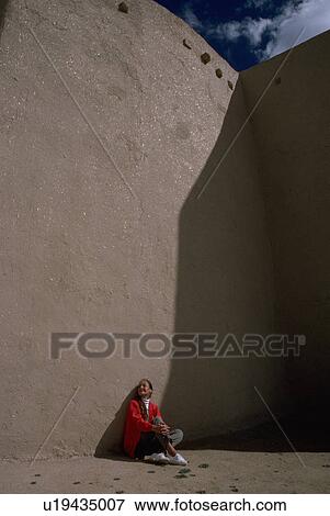 Stock Photo - new, stairs, pueblo, indian, acoma, adobe. Fotosearch