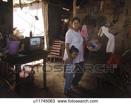 Stock Image - nicaragua, people, home, children, person, woman. Fotosearch