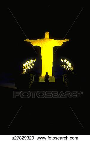 night, redemer, mountain, corcovado, top, christ View Large Photo Image Stock Photo - night, redemer, mountain, corcovado, top, christ. Fotosearch