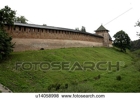 Stock Photo - novgorod, person, veliky, kremlin, russia, people. Fotosearch