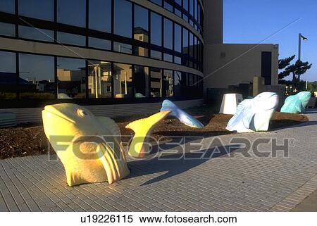Stock Photography - out, colored, diving, sculptures, fish, brightly. Fotosearch