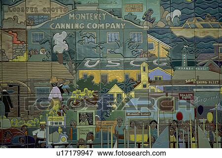 Stock Photo - pacific, cannery, california, monterey, row, art. Fotosearch