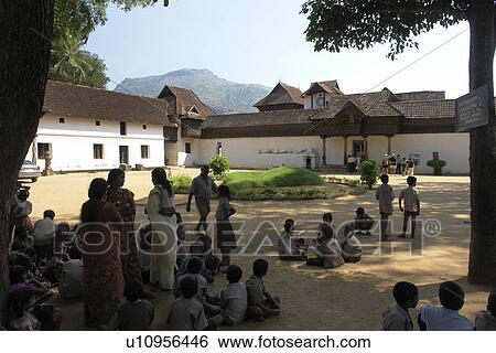 Stock Photograph - padmanabhapuram, person, palace, royal, india, people. Fotosearch