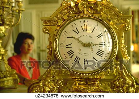 Stock Photo - paris, mantle, hotel, ritz, suite, clock. Fotosearch