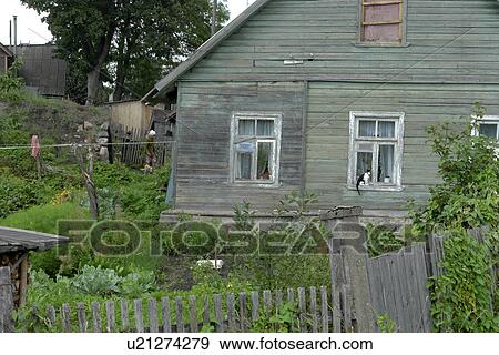 Stock Photo - pechersky, person, cottage, detail, russia, people. Fotosearch