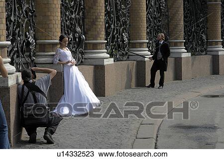 Stock Image - people, shoot, russia, person, wedding. Fotosearch