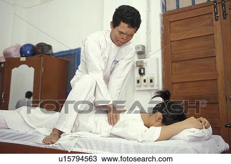 Stock Image - person, blnd, cambodia, massage, people. Fotosearch