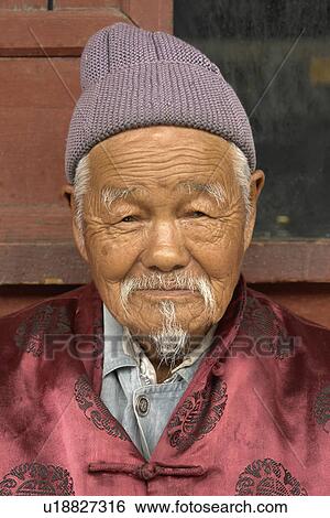 Stock Photograph - person, white, elderly, china, people. Fotosearch