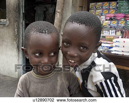 Stock Image - person, zambia, boys, children, people. Fotosearch