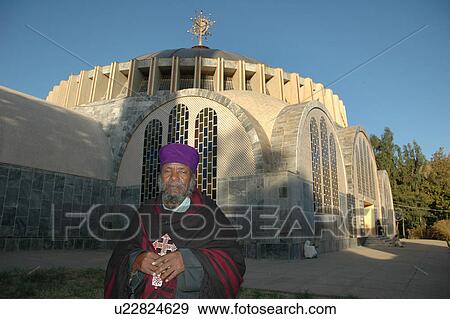 Stock Photo - priest, kesegedez, head, giogis, walde, ethiopia. Fotosearch