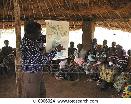 Picture - rehydration, child, oral, benin, person, people. Fotosearch
