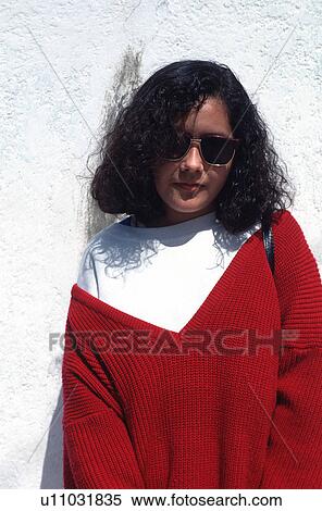 Stock Photography - released, hispanic, mexican, portrait, model. Fotosearch