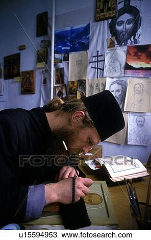 Stock Image - religion, icon, 3560, art, person, people. Fotosearch