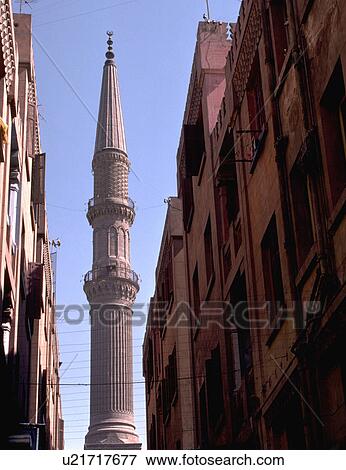 Stock Photo - religion, mosque, africa, egypt, cairo, minaret. Fotosearch