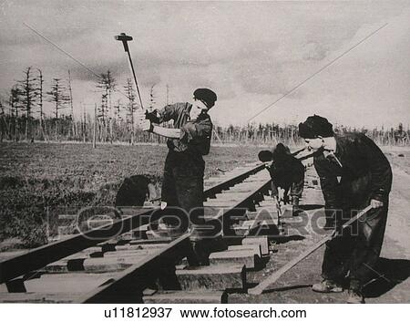 Stock Photo - sakhalin, vintage, building, russia, person, people. Fotosearch