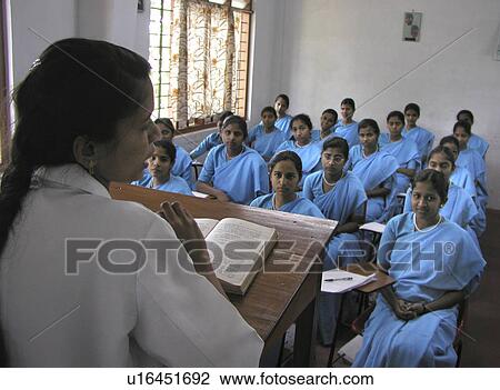 Stock Image - school, woman, person, girl, people, background. Fotosearch
