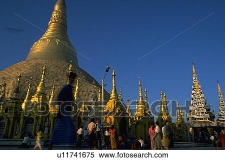 Stock Photography - site, temple, holy, myanmar, burma, shwedagon. Fotosearch