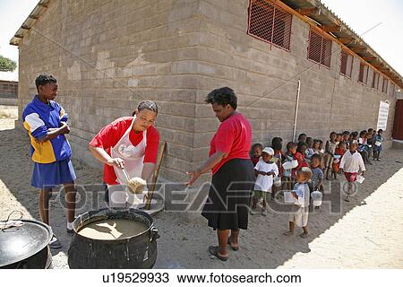 Stock Image - soup, hand, namibia, children, person, people. Fotosearch