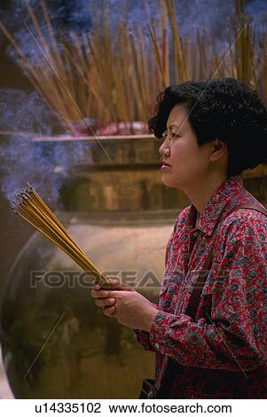 temple, female, taoist, incense, lighting, woman View Large Photo Image Stock Image - temple, female, taoist, incense, lighting, woman. Fotosearch