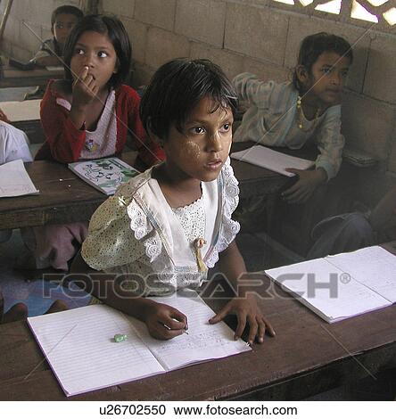 Stock Image - thailand, girl, 9675, school, person, people. Fotosearch
