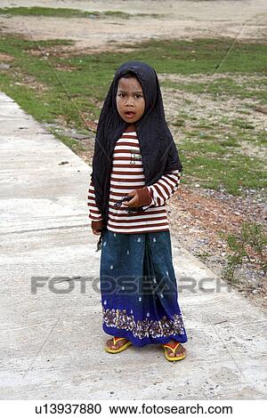 Stock Image - thailand, girl, kid, person, child, people. Fotosearch