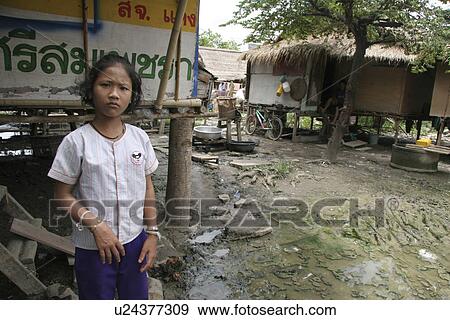 Stock Photo - thailand, girl, kid, person, child, people. Fotosearch