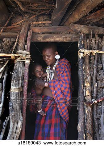 Stock Image - tribal, child, watatulu, tanzania, person, people. Fotosearch