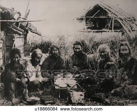 Picture - tribals, vintage, nivhki, russia, person, people. Fotosearch